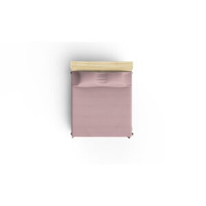 Růžový bavlněný přehoz na dvoulůžko 220x240 cm Pique – Mijolnir