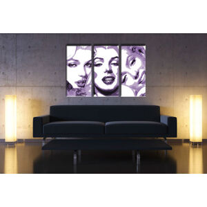 Ručně malovaný POP Art Marilyn Monroe 3 dílný 120x80cm