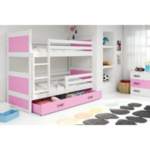 Dětská postel s výsuvnou postelí ERYK 190x80 cm Ružové Bílá