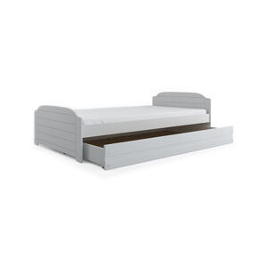 Dětská patrová postel s výsuvnou postelí CARINO 190x80 cm Bílá