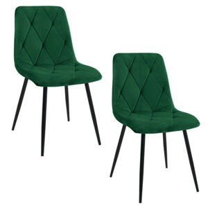 Set 2 ks jídelních židlí SJ.3, zelená