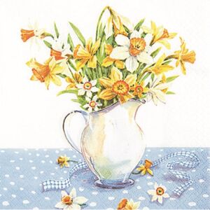 Ubrousky na dekupáž Painted Daffodils - 1 ks (ubrousky na dekupáž)